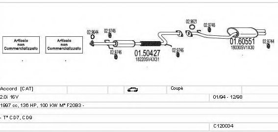 MTS C120034000154 Exhaust System